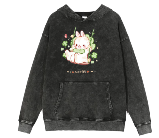 bunny Oversize Hoodie Washed 8