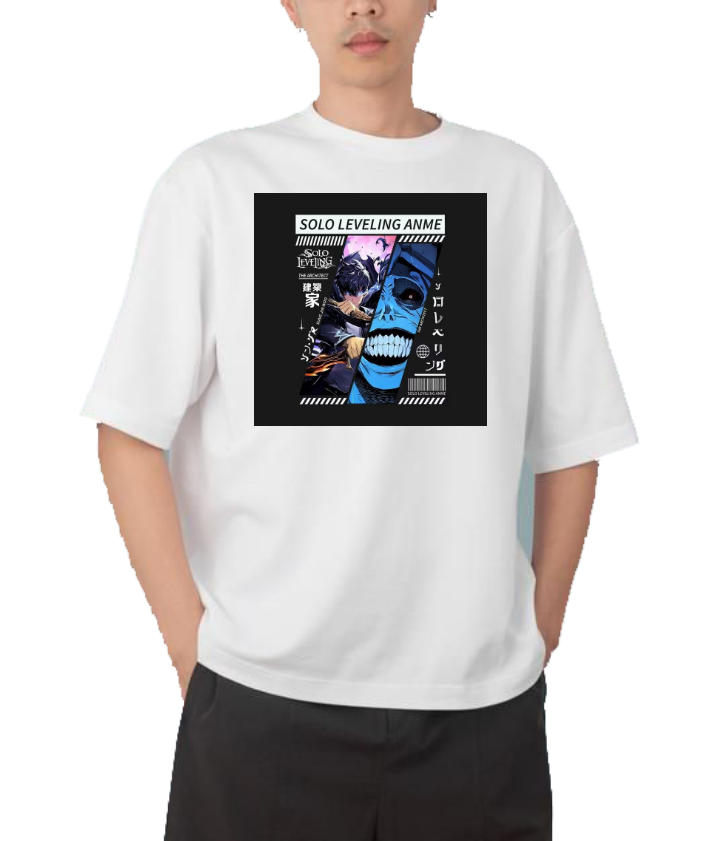 Solo Leveling t- shirt One Size White 8