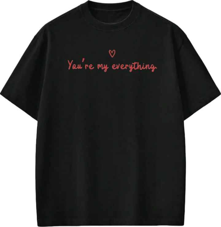 VaIentine coupIe t- shirt Black 8