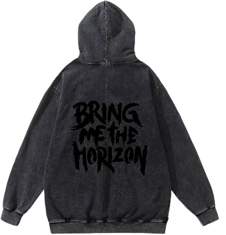 BRING ME THE HORIZON Over Size hoodie Washed Back 91