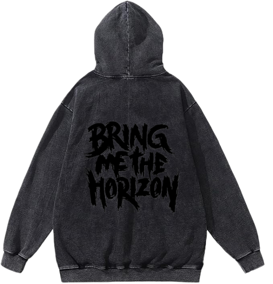BRING ME THE HORIZON Over Size hoodie Washed Back 91