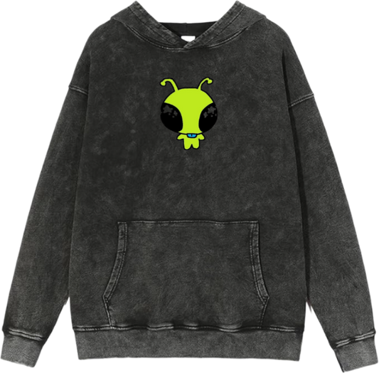 aliens Oversize Hoodie Washed gray 8