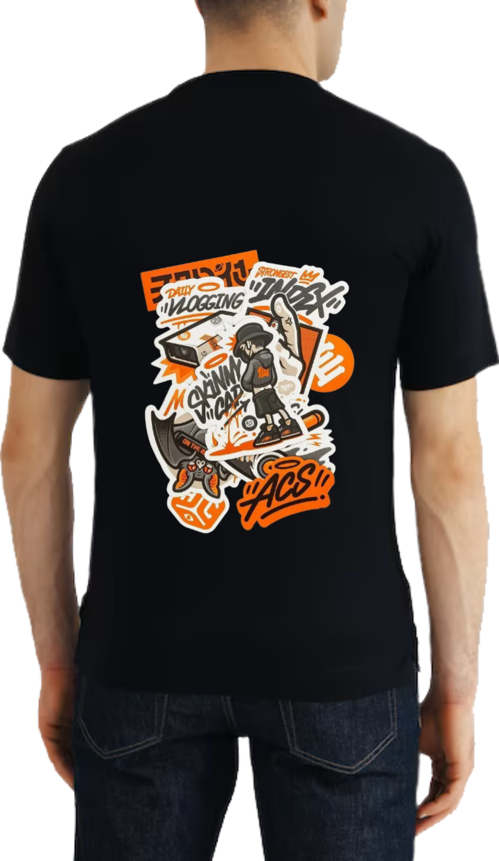 Skate Snake t- shirt One Size Black Back 28