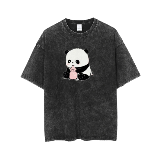 PANDA One Size t- shirt Washed 8