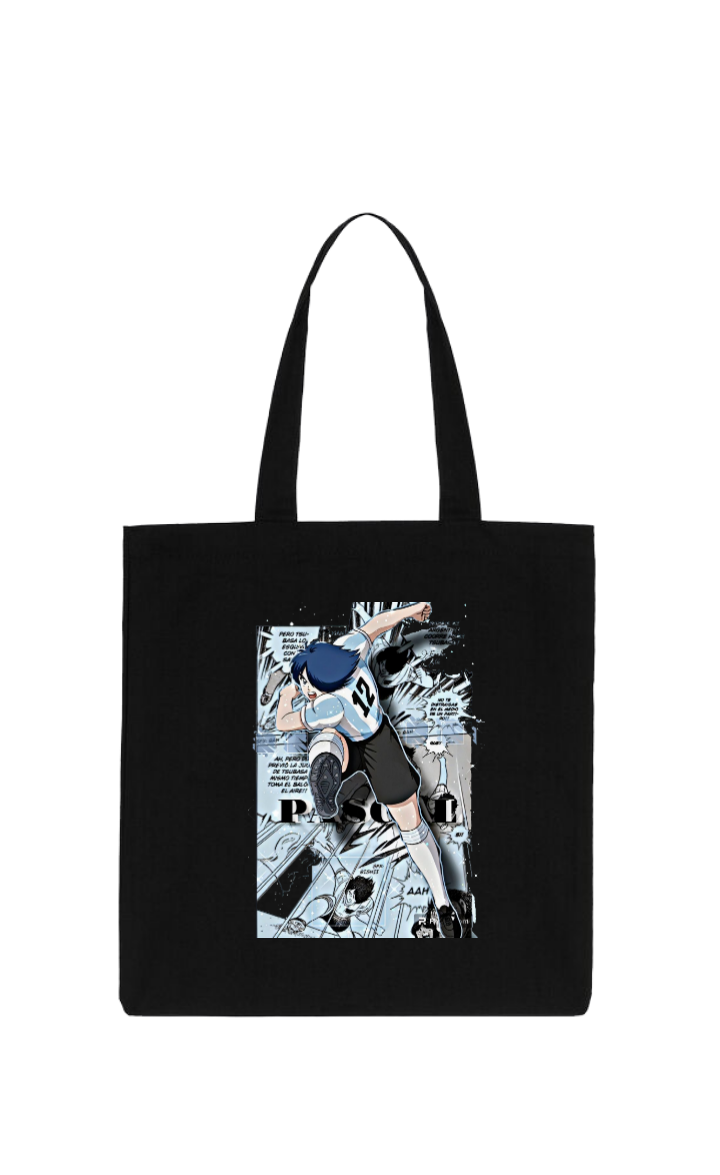 Captain Tsubasa tote bag Black 8