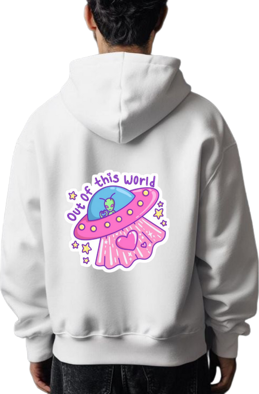 aliens Oversize Hoodie Back White 8
