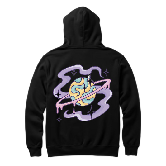 كوكب One Size hoodie Black Back 8