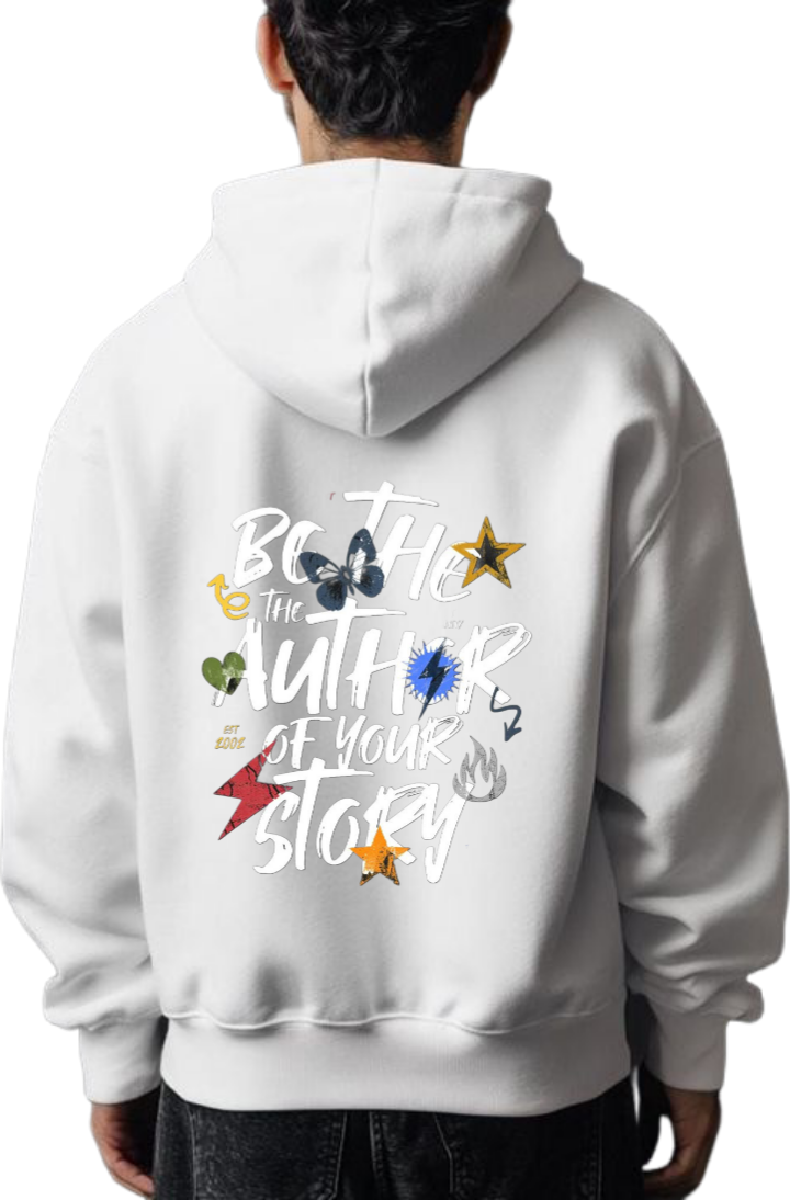 Be the author of your story Over Size hoodie White Back 8