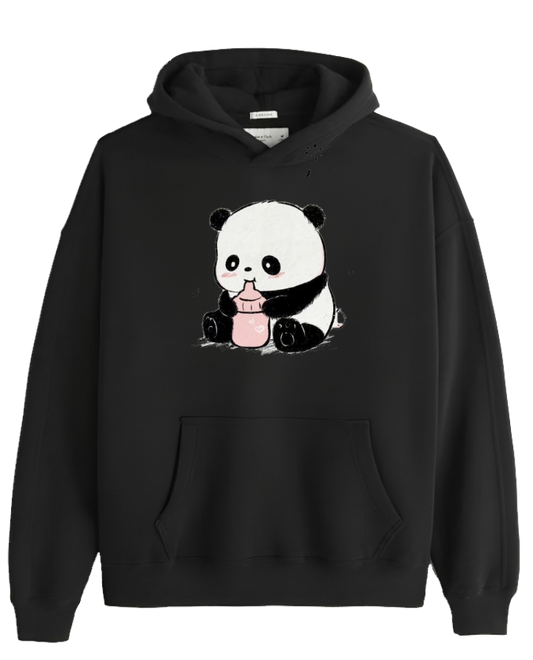 PANDA Oversize Hoodie Black 8