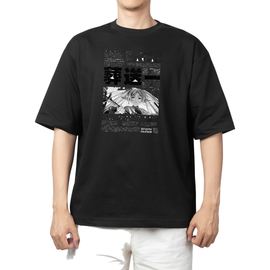 Frieren Beyond Journey's End t- shirt One Size Black 8