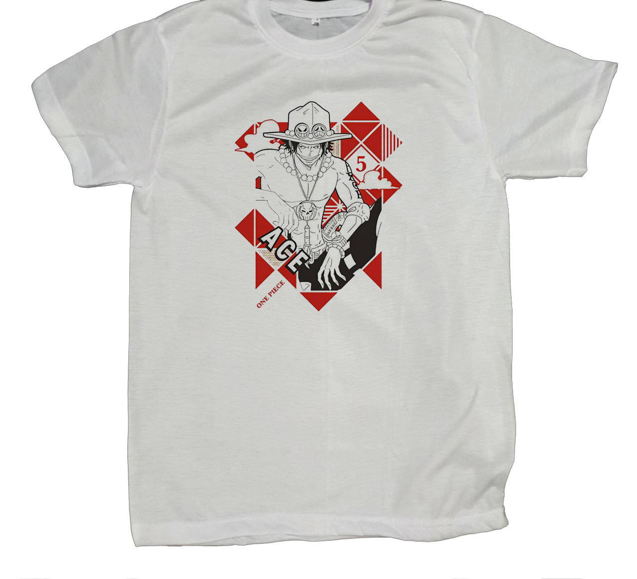 one piece t- shirt fat White 8