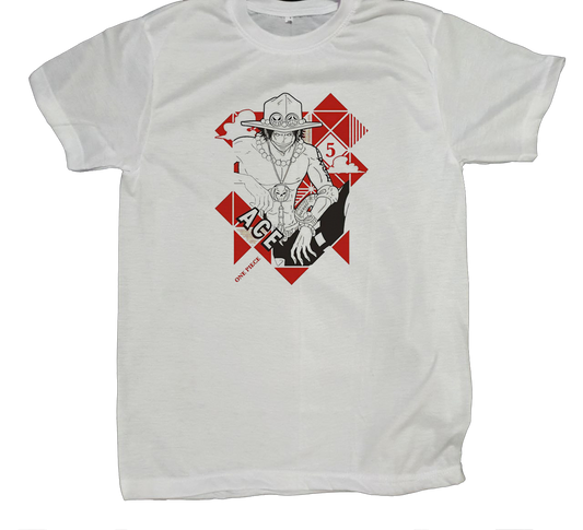 one piece t- shirt fat White 8