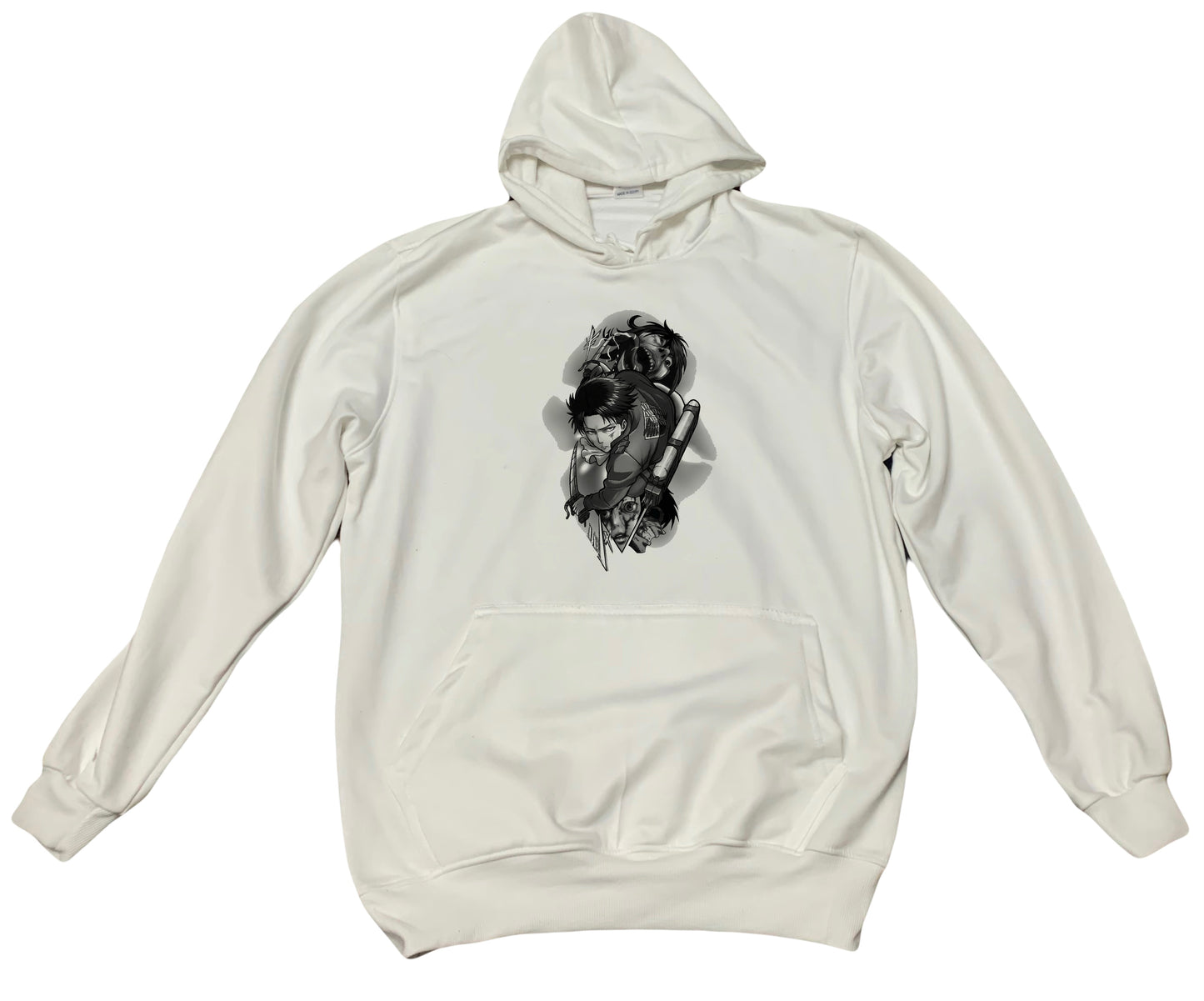 Anime Attack on titan shingeki no kyojin eren levi mikasa Aot White Oversize HOODIE 8