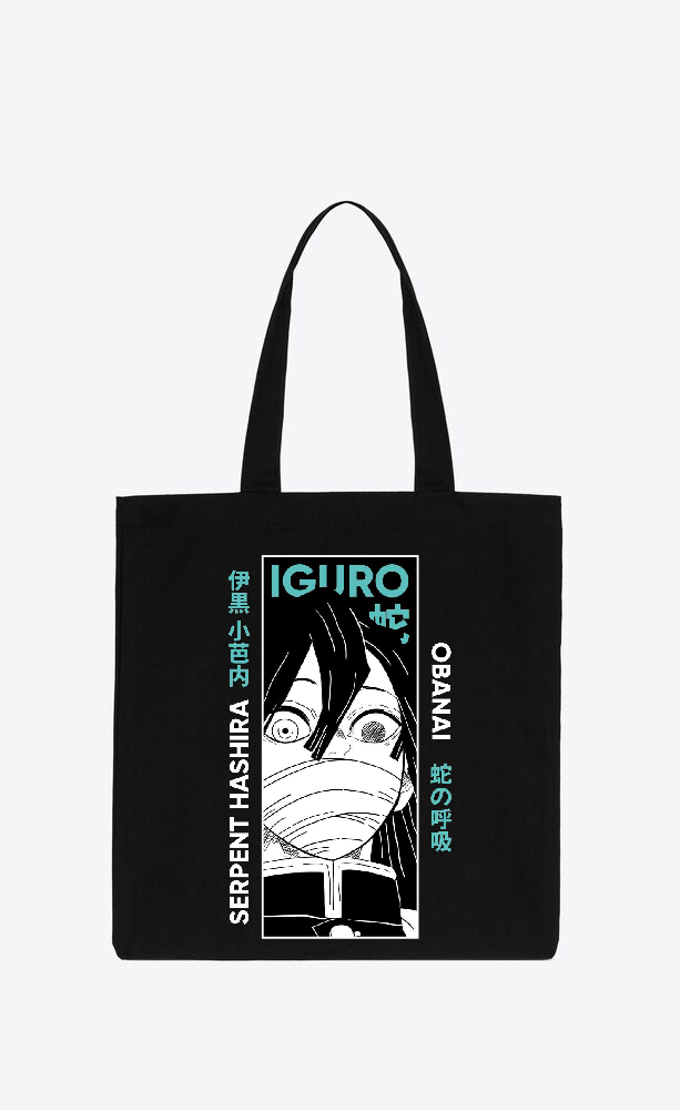 Anime Demon slayer nezuko tanjiro tote bag Black 89