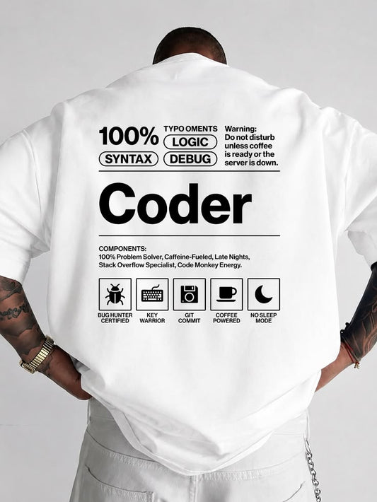 Coder T-Shirt Oversized White