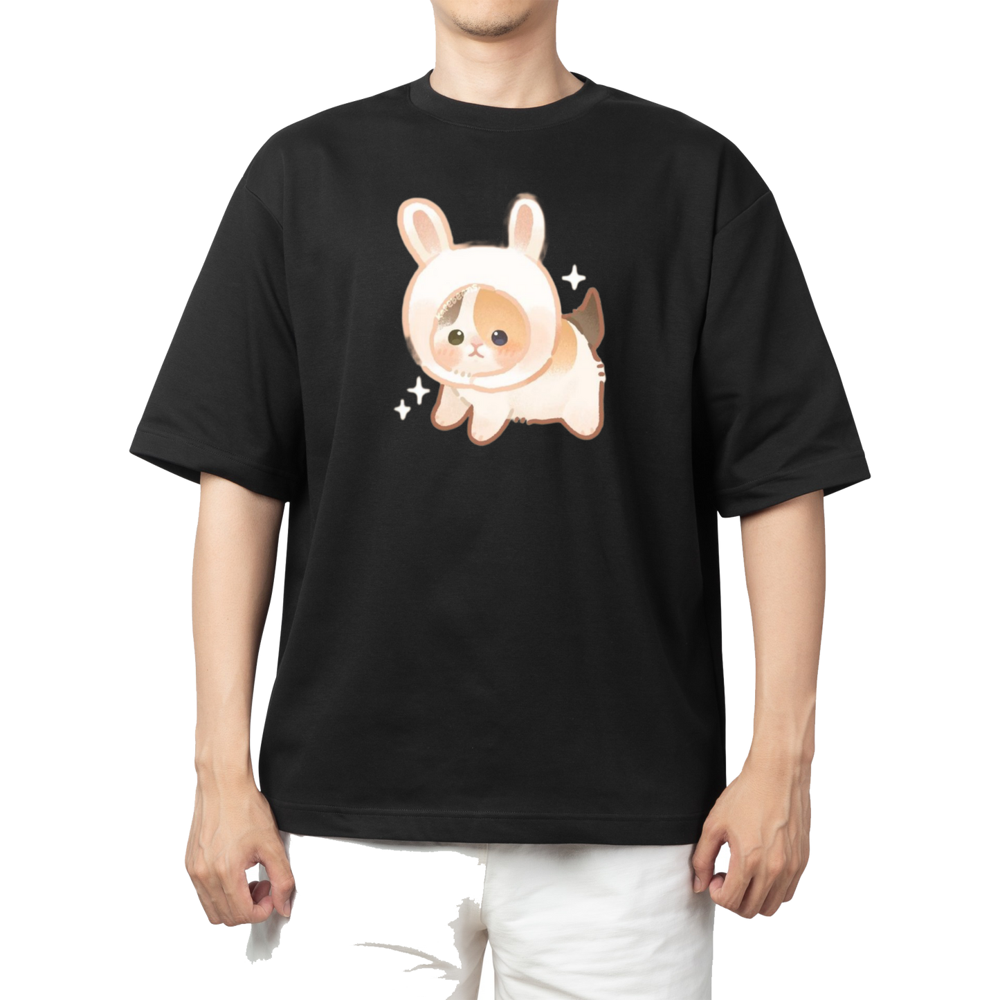 cat One Size t- shirt Black 90
