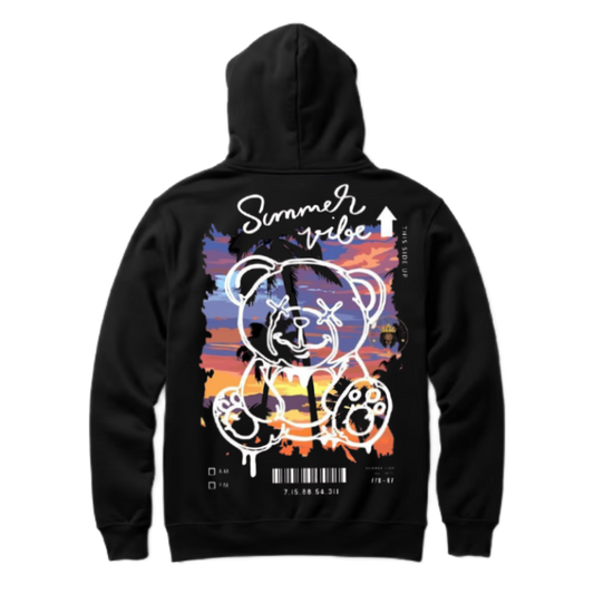 Summer vibe Back text oversize hoodie back 90