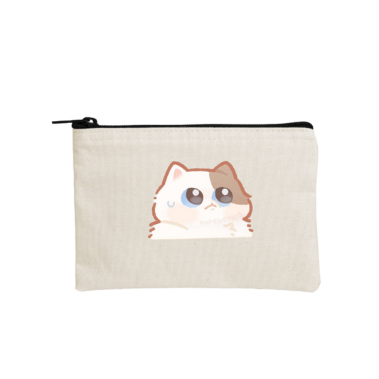 cat wallet pencil case Beige 90