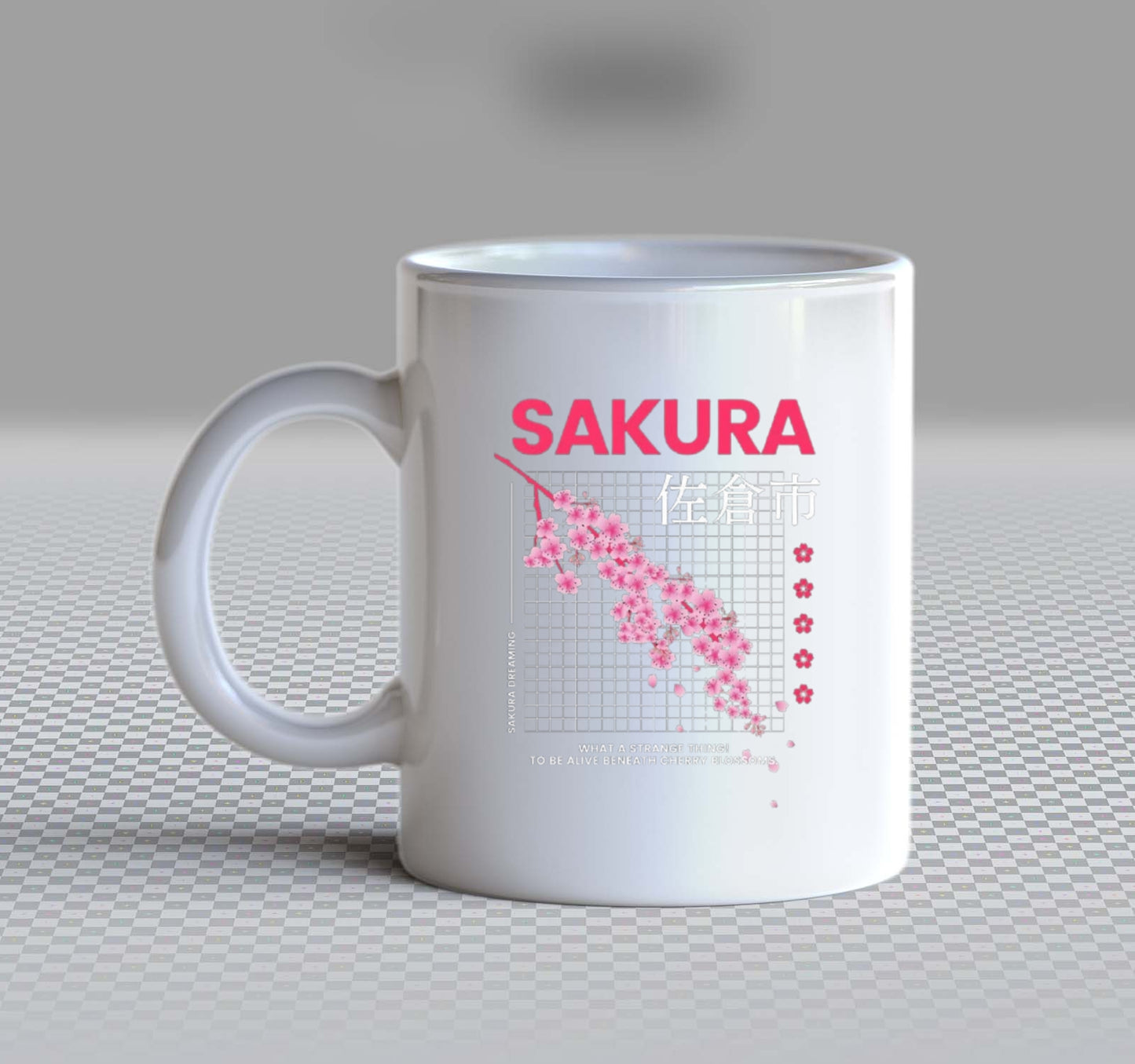 SAKURA Back text Mug 90