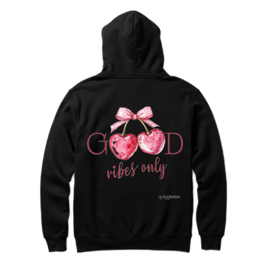 Good Vibes Only One Size hoodie Black Back 90