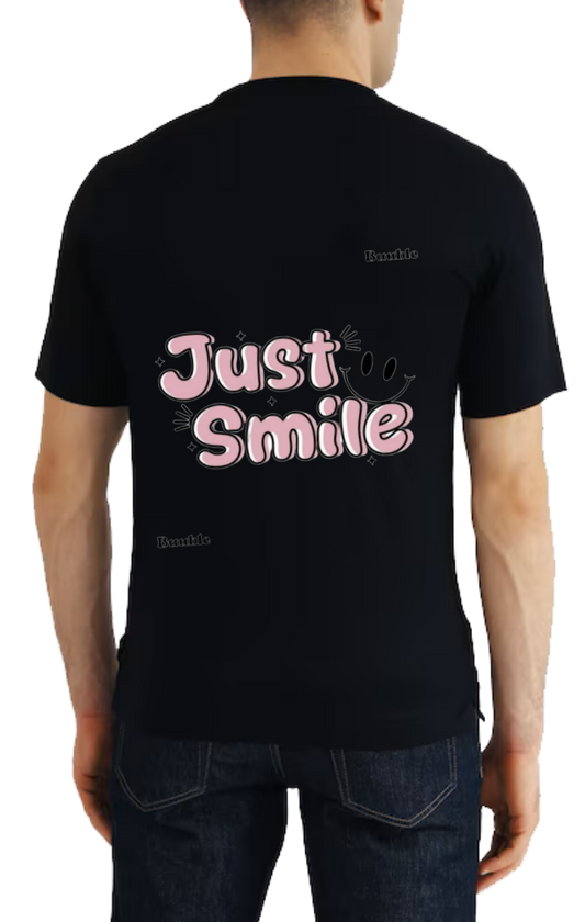 00. Just Smile t- shirt One Size Black back 90