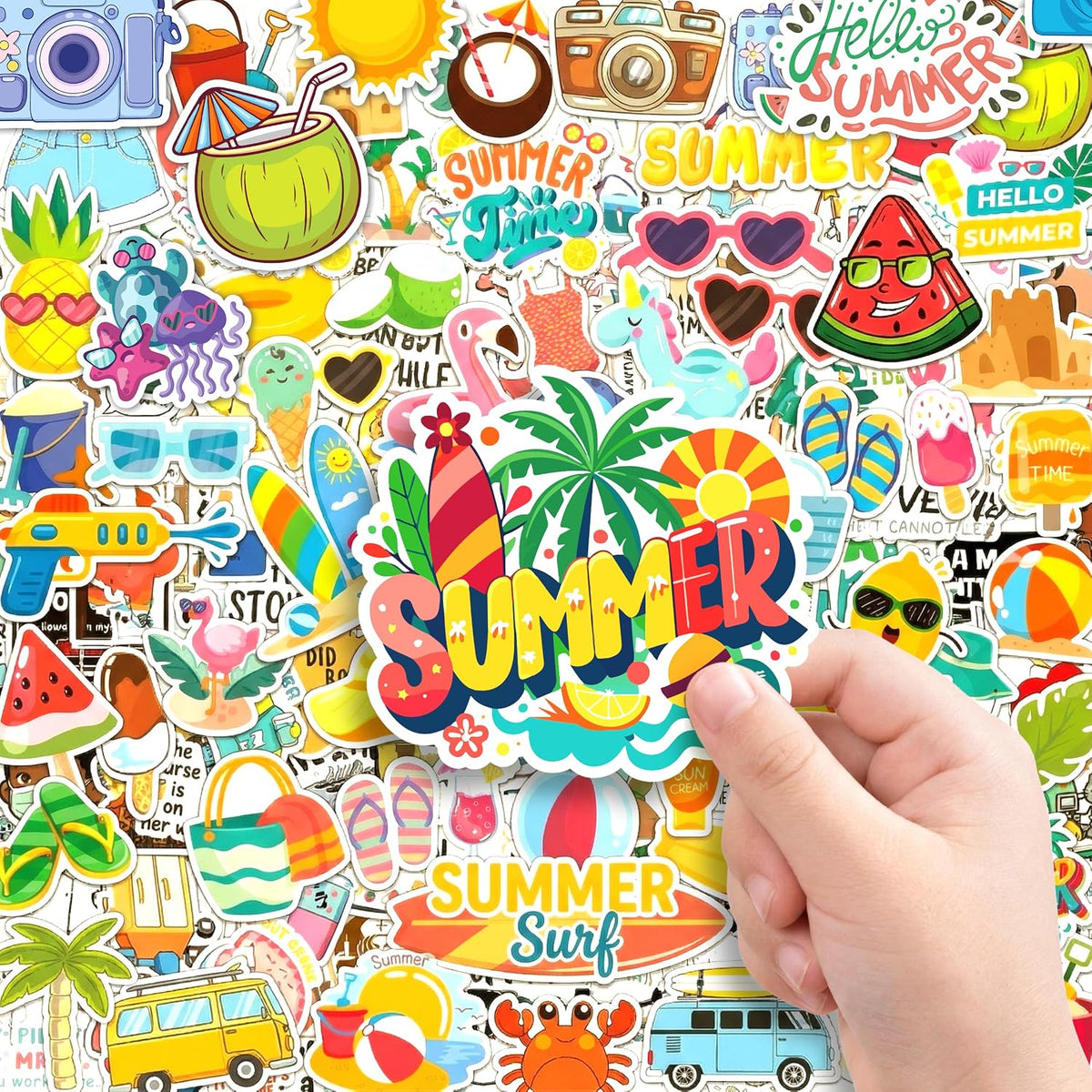 150 Pcs Summer Vinyl Stickers