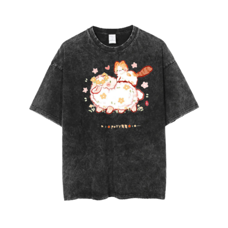 cat One Size t- shirt  Washed 91