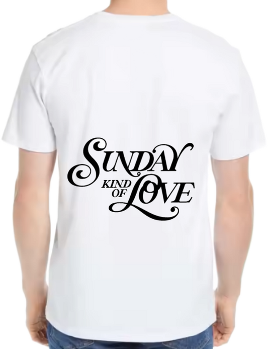 SUNDAY KIND LOVE t- shirt One Size White back 91