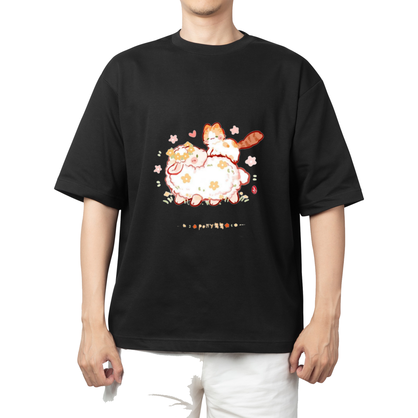 cat One Size t- shirt Black 91