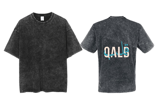 QALB Back text One Size t- shirt Washed Back 69