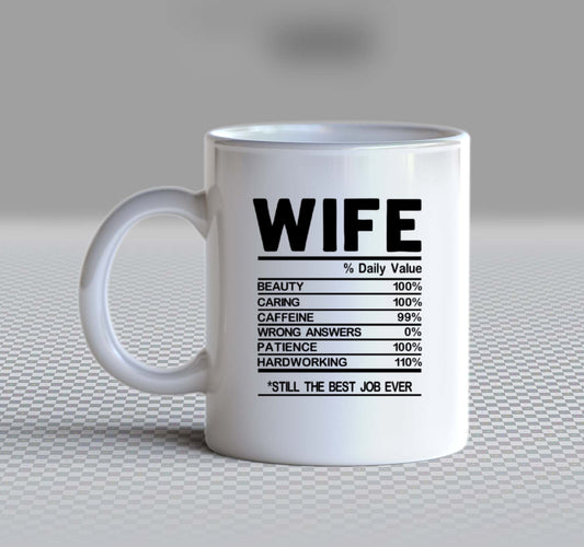 WIFE Back text Mug 92