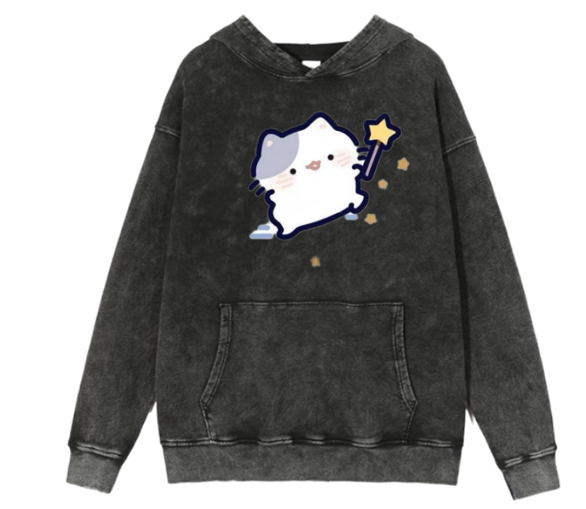 cat Oversize Hoodie Washed 92