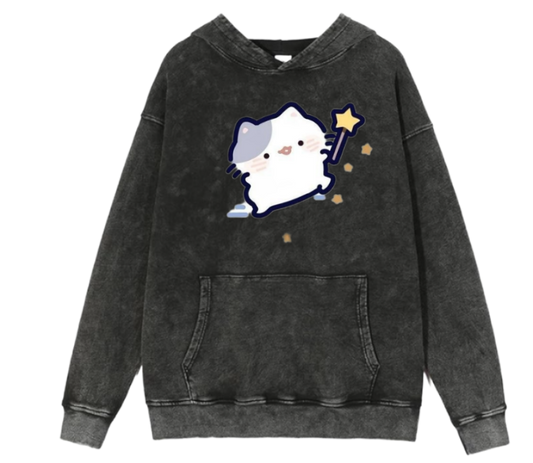cat Oversize Hoodie Washed 92