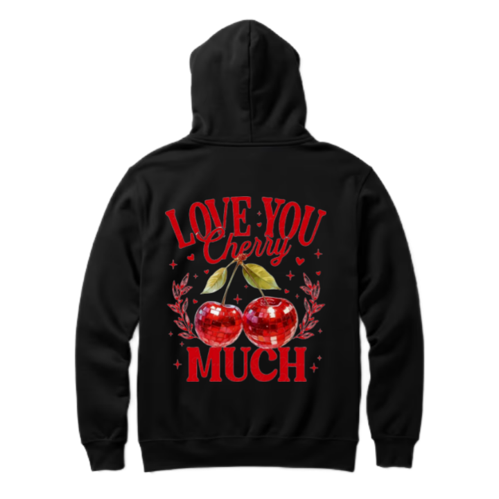 LOVE YOU MUCH+ One Size hoodie Black Back 92