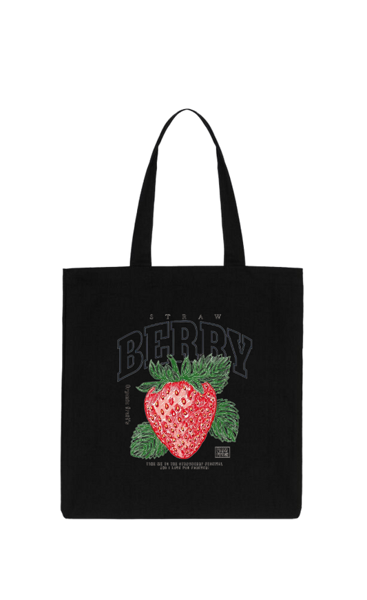 Strawberry Festival tote bag Black 92