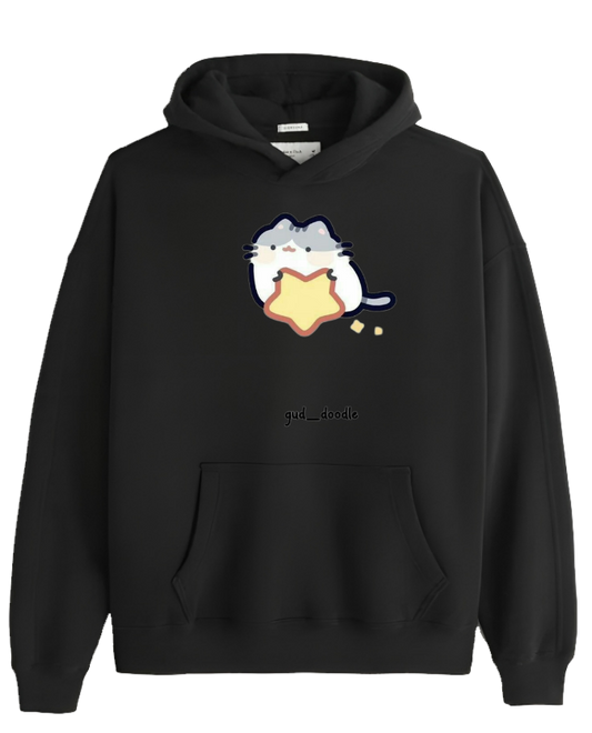 cat Oversize Hoodie Black 92