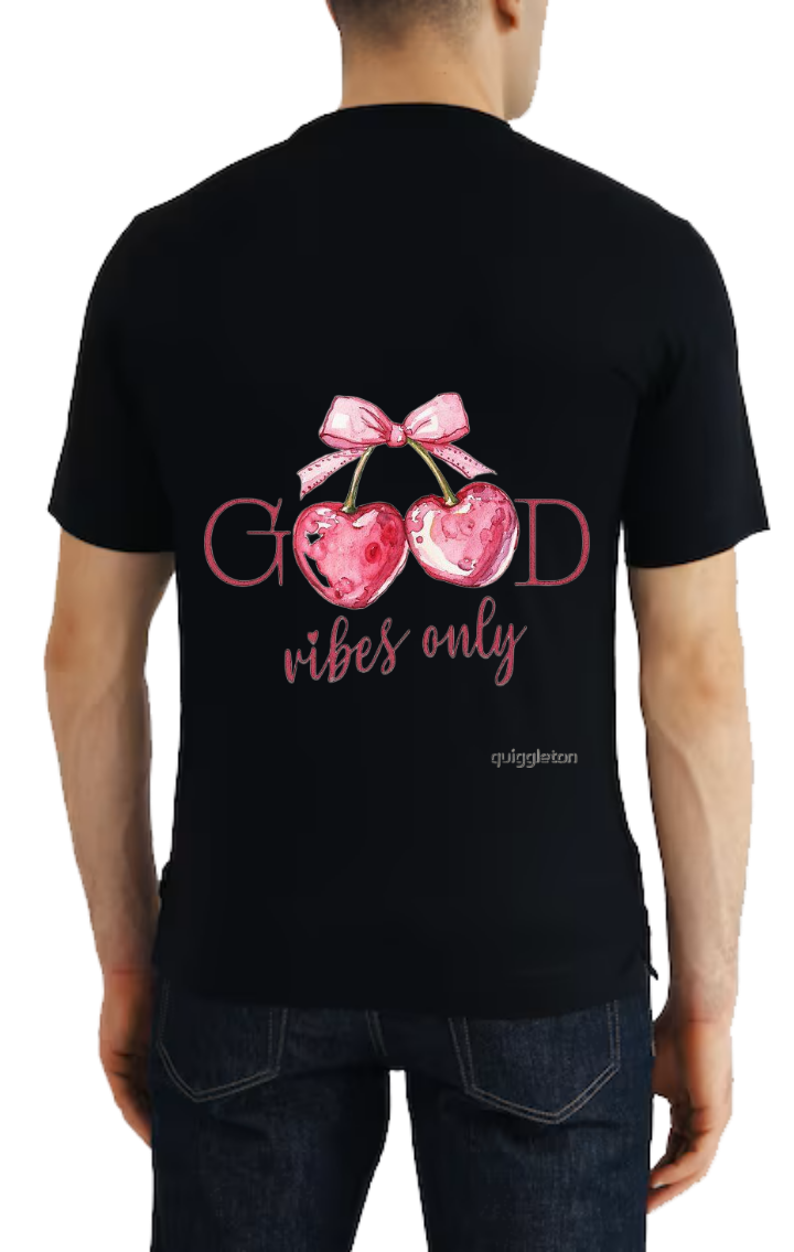 GOOD vibes only t- shirt One Size Black back 92