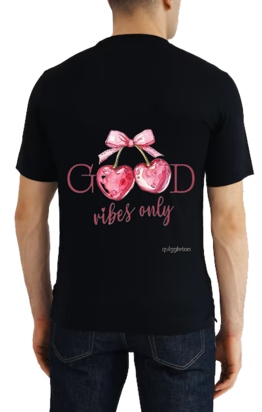 GOOD vibes only t- shirt One Size Black back 92