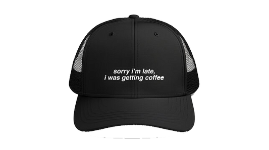 Baseball cap Black sorry i'm late, i was getting coffee 138