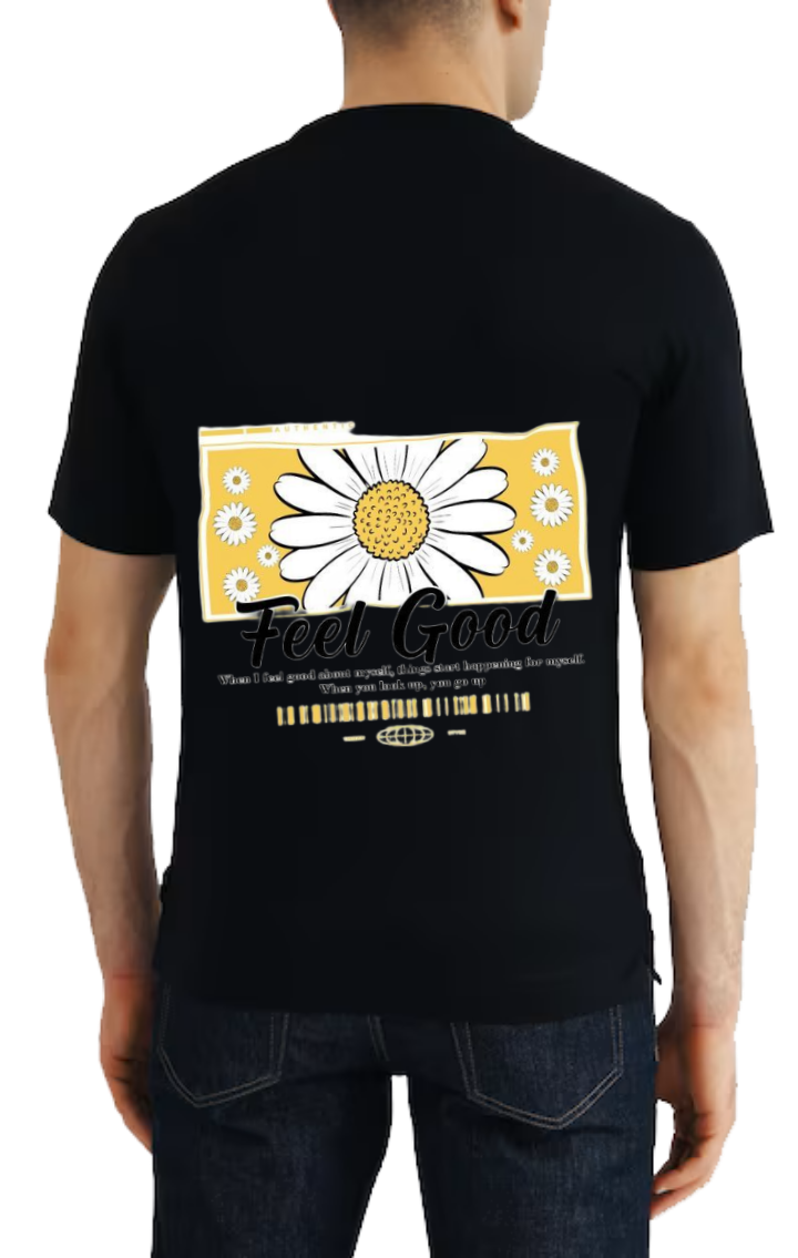 Feel Good t- shirt One Size Black back 93