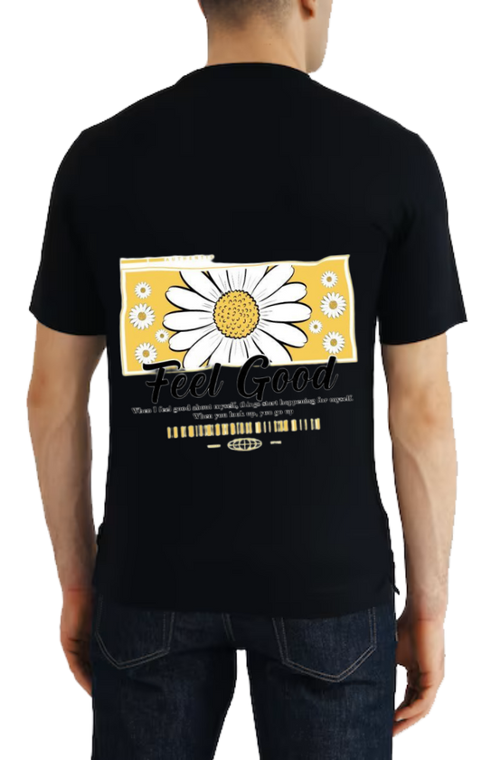 Feel Good t- shirt One Size Black back 93
