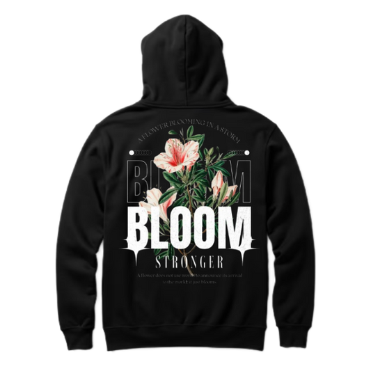 A FLOWER BLOOMING IN A STORM Back text oversize hoodie back 93