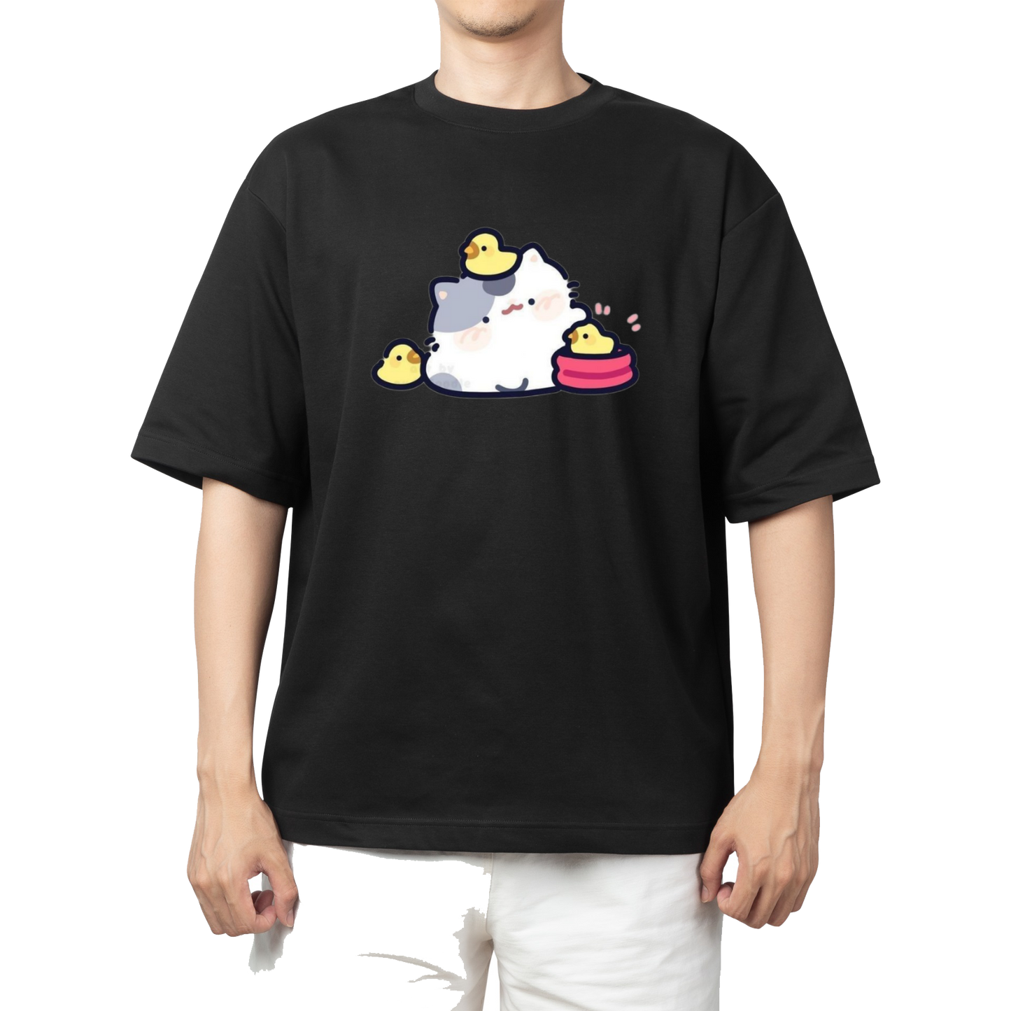 cat One Size t- shirt Black 94