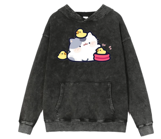cat Oversize Hoodie Washed 94