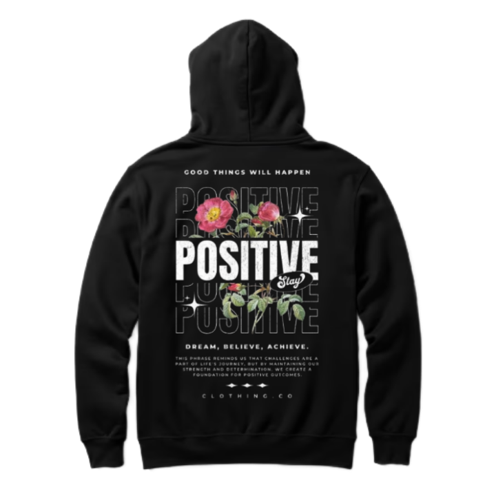 GOOD THINGS WILL HAPPEN Back text oversize hoodie back 94