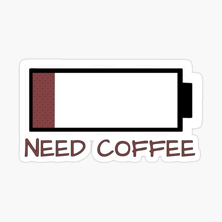 Sticker coffee NEED COFFEE 95
