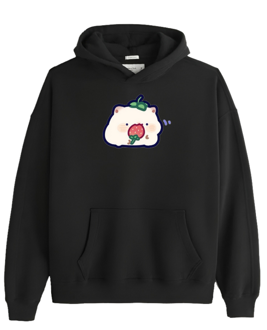 cat Oversize Hoodie Black 95