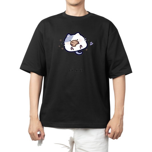 cat One Size t- shirt Black 95