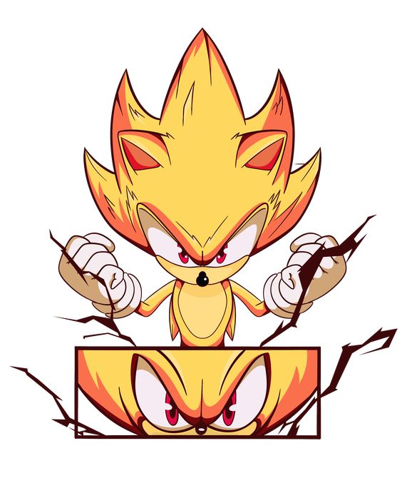 super sonic anime sticker 1