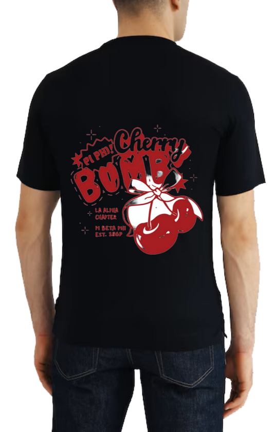 Cherry t- shirt One Size Black back 96